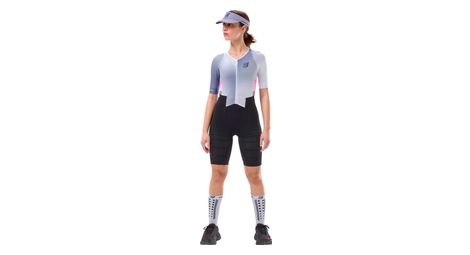 Traje triatlón Compressport Stream malva para mujer