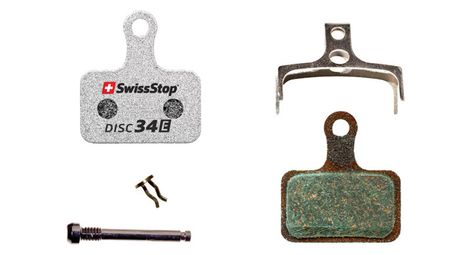 Paar swissstop disc 34 e organische remblokken voor shimano road en e-bike remmen