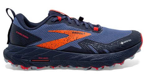 Zapatillas de trail brooks cascadia 17 gtx para mujer azul rojo 38