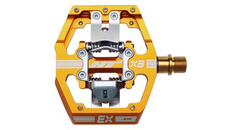 Paire de pédales automatiques ht components x3t orange