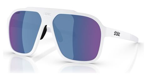 Occhiali bliz a002 white - blue mirror lens