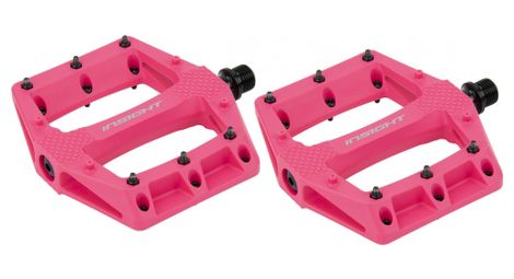 pair of insight thermoplastic du flat pedals pink