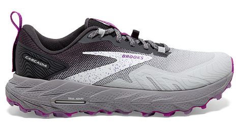 Scarpe da trail brooks cascadia 17 grey violet donna 40.1/2
