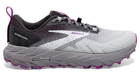 Brooks cascadia 17 trailrunning-schuh grau violett damen 40.1/2