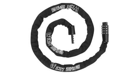 Antivol de vélo  1,15m robuste  alliage - noir