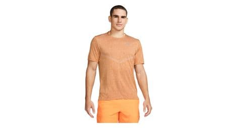 Nike dri-fit rise 365 short sleeve jersey orange xl