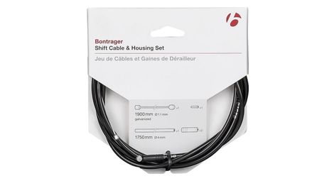 Kit cable et gaine derailleur bontrager universel 4mm noir