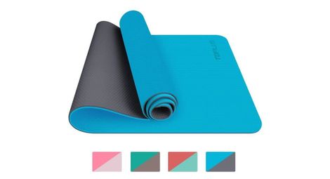 Tapis de yoga tapis gym couleur bleu clair 183x61x0 6 cm tapis de sol pour sport fitness