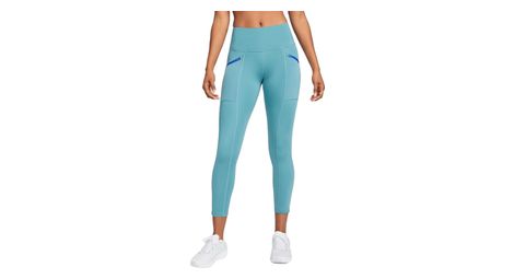 Mallas 3/4 nike dri-fit fast azul mujer s