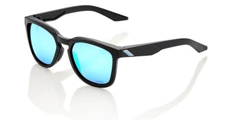 Paar 100% hudson mat zwart / hiper blauw multilayer spiegelbrillen