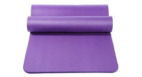 Tapis de pilates yoga antidrapant avec sangle transport 183 61 1 cm tapis de fitness gym violet
