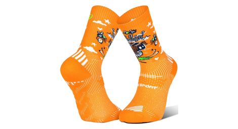 Chaussettes de running bv sport run collector nhobi senhora orange