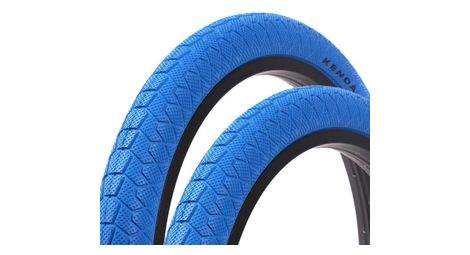 2x pneus BMX KENDA 20 pouces x 1,95 pouces bleu