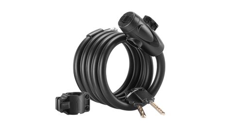 Antivol de Vélo 1,5m - Câble Acier Antigel Enroulable - noir
