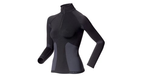 ODLO Manga Larga EVOLUTION WARM ZIP Negro Mujer