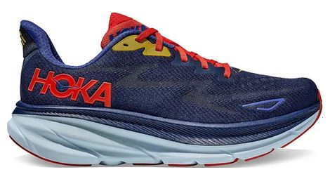 Chaussures de Running Hoka Clifton 9 Bleu Rouge
