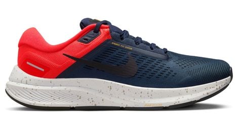 Nike air zoom structure 24 scarpe da corsa blu rosso