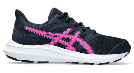 Zapatillas de running asics jolt 4 gs azul/rosa niño