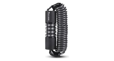 Antivol de Casque et vélo Code 4 Chiffres Portable - noir