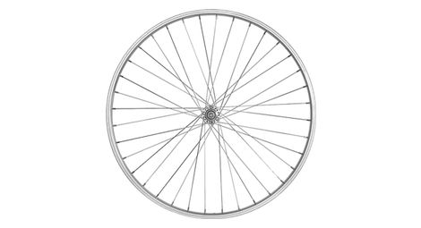 Roue vtc 28  av blocage jante argent mach1 m110. moyeu miche magnum v-brake 36t