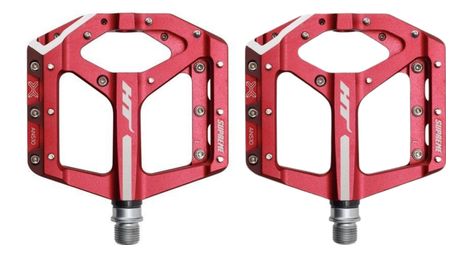 Paire de pédales plates ht components supreme ans10 rouge