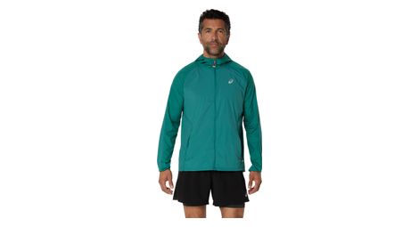 Veste coupe-vent asics road packable vert homme