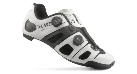 Zapatillas de carretera lake cx242 anchas blancas/negras 43