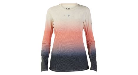 Maillot a manches longues fox femme ranger lunar drirelease blanc bleu marine