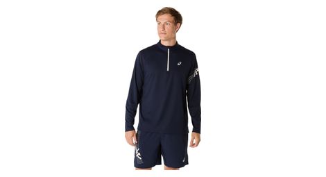 Asics icon blue men's 1/2 zip top