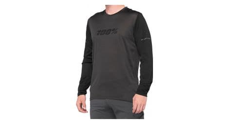Maillot manches longues 100 ridecamp noir gris