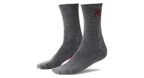Paire de chausstettes chrome crew merino gris anthracite