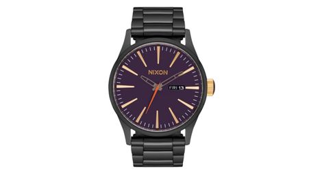 Nixon sentry gunmetal/blackberry/gold watch