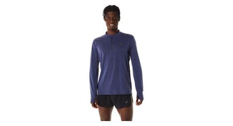 Maillot manches longues 1/2 zip asics metarun bleu