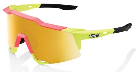 Lunettes 100 speedcraft vert fluo miroir or