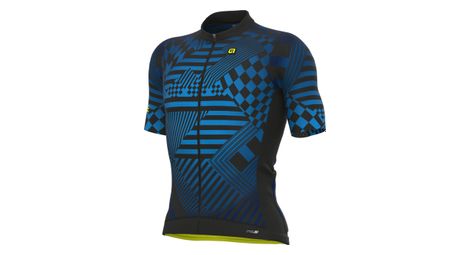 Maillot de manga corta alé checker azul