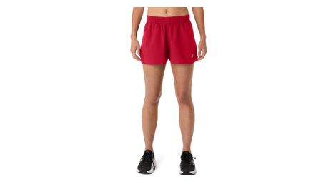 Pantaloncini con spacco Asics Core rossi da donna