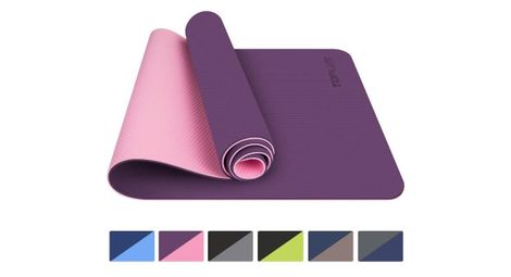 Tapis de yoga tapis gym couleur violet 183x61x0 6 cm tapis de sol pour sport fitness