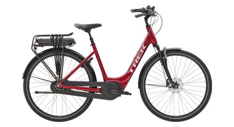 Velo de ville electrique trek district 4 lowstep 500wh shimano nexus 7v rage red 2022