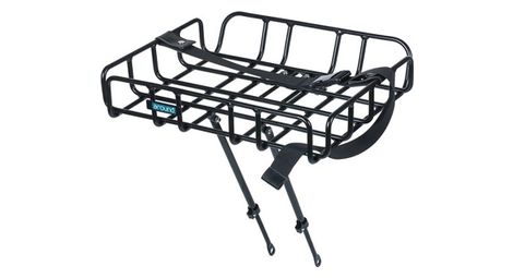 Porte-bagages Avant Vélo Red Loon Avec Panier En Rotin - Universel En Acier Et Bois, Support 10kg - Pour Vélos 24 à 28 Pouces
