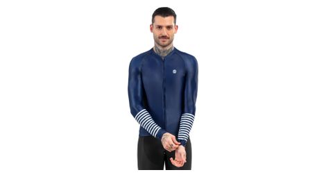 Maillot vélo manches longues homme Cyclisme M2 Alpine Bleu Marine