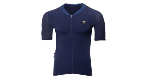 Maillot manches courtes lebram allos bleu coupe aero