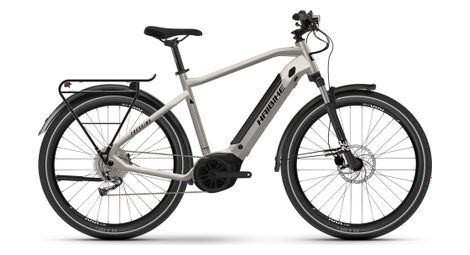 Haibike trekking 3 high shimano alivio 9v 500wh 27,5'' lichtgrijs elektrische mountainbike