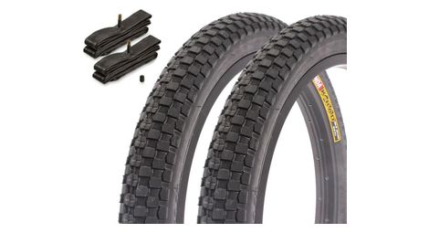 2x pneus BMX KENDA K-RAD 20 pouces x 2,35 pouces + chambre à air AV