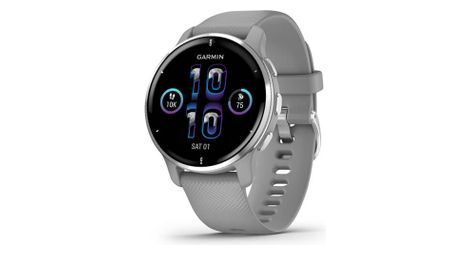 Montre de sport garmin venu 2 plus silver silicone gris