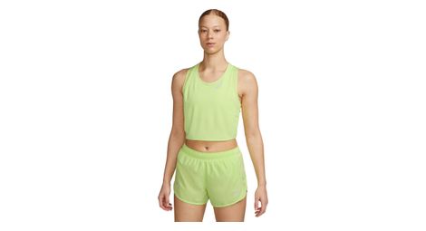 Nike dri-fit race top donna giallo l