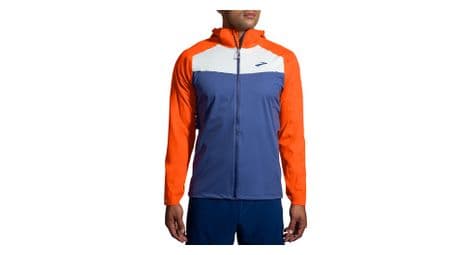 Veste impermeable brooks high point waterproof jacket bleu orange homme