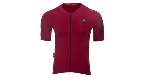 Maillot manches courtes lebram allos bordeaux coupe aero