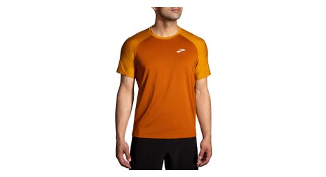 Brooks atmosphere 2.0 brown orange short sleeve jersey