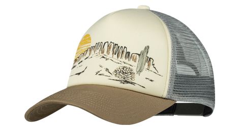 Casquette buff trucker gris beige