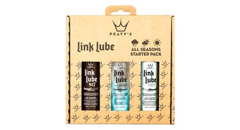 Paquete de lubricante para cadenas para todas las estaciones linklube bio de peaty